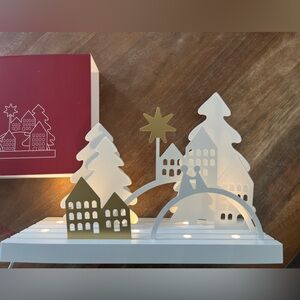 IKEA STRALA White and Gold Holiday Village Light Decor
